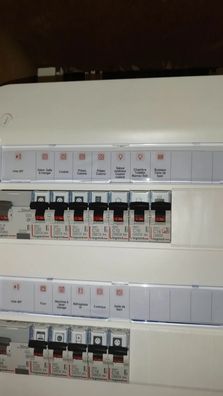 Tableau électrique installé par CAP RECHARGE à Saint-Firmin-des-Bois